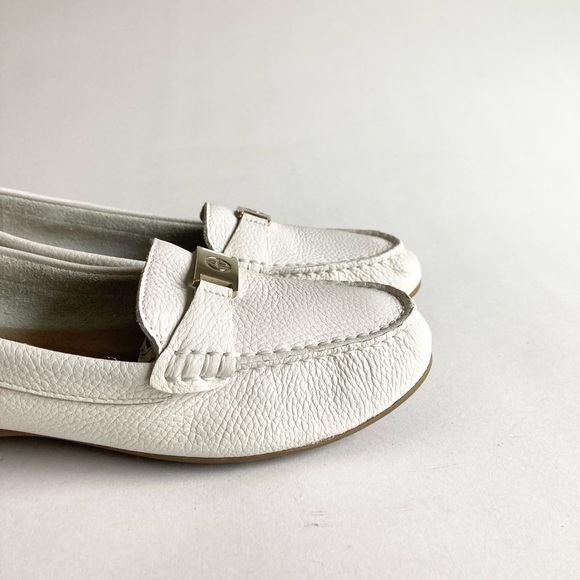 Giani Bernini GB Dailyn White Pebble Genuine Leather Loafers size 8.5 - Picture 4 of 16